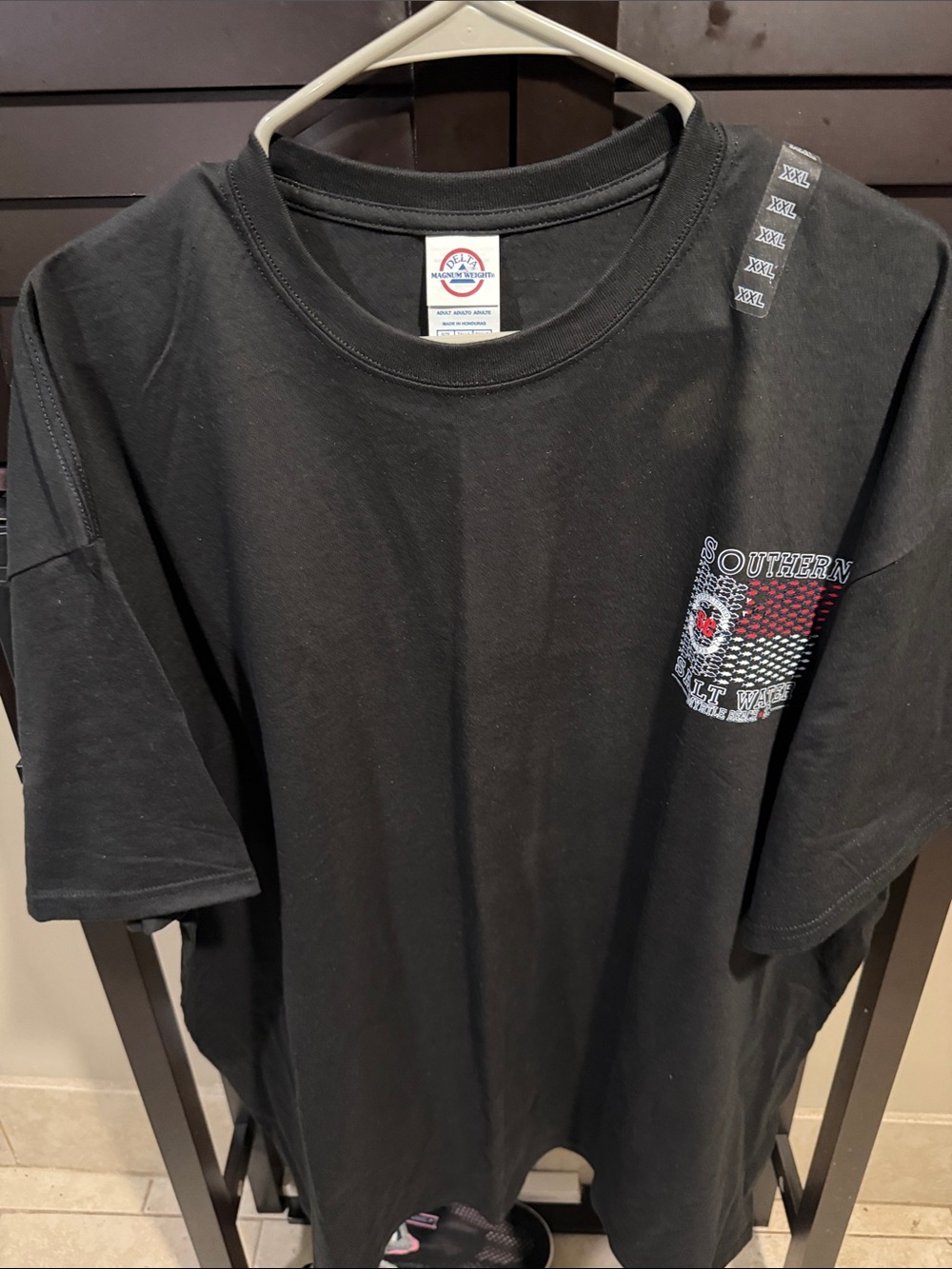 Southern Coast Black Short-Sleeve Graphic Pocket Tee